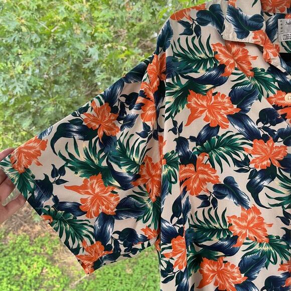 Izod Club International Tour Men's Vintage Hawaiian Button Down Shirt Size L - Picture 4 of 7